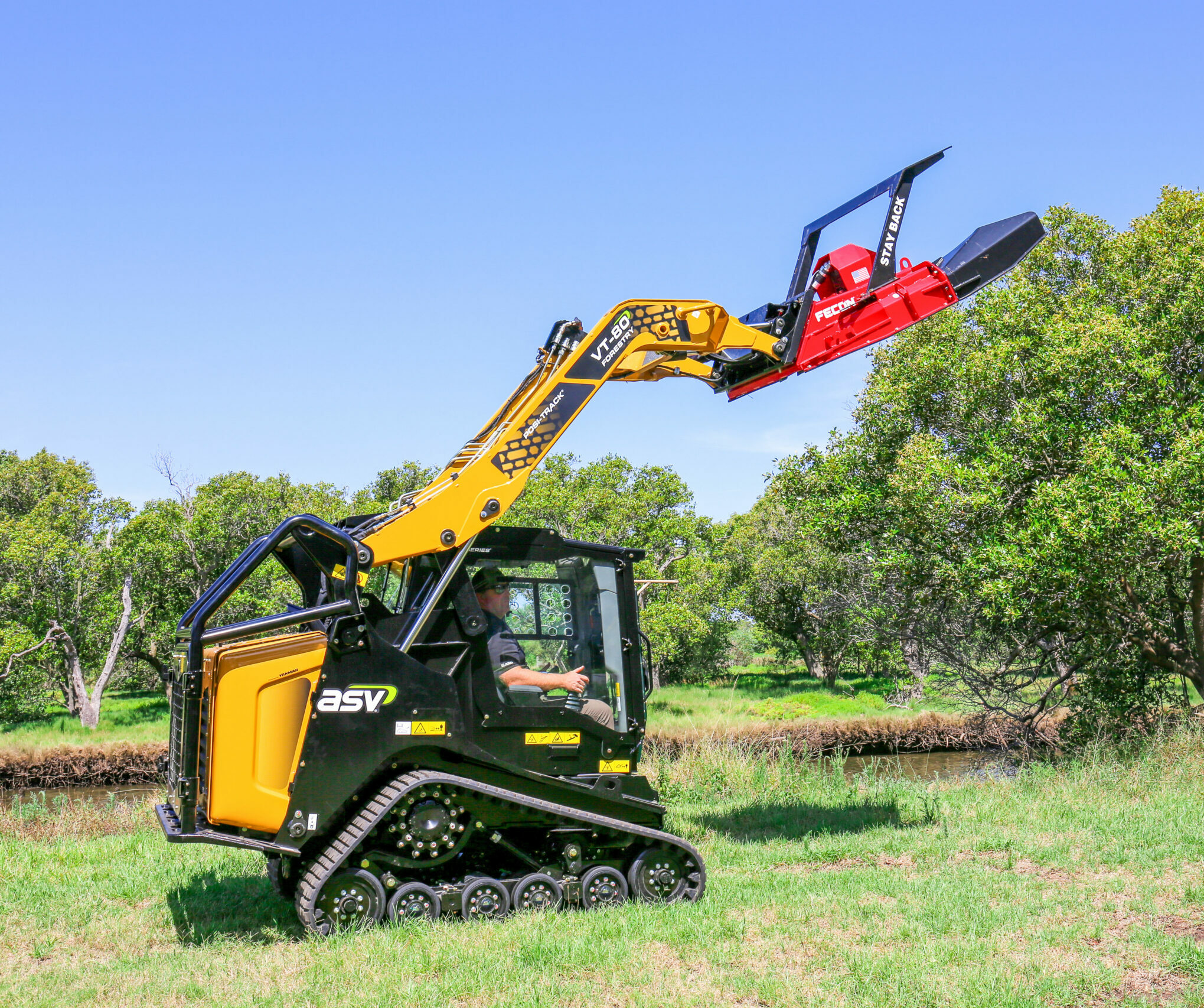 ASV VT-80F Forestry Posi-Track Loader Australia with Fecon Disc Hawk Mulcher