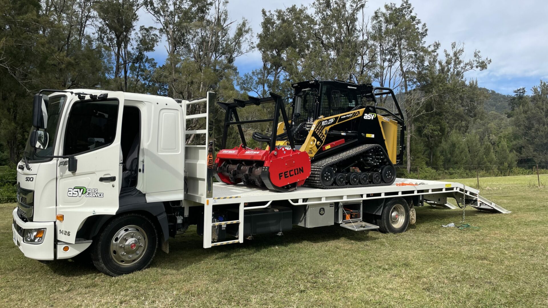 ASV Posi-Track Fecon Mulcher Newcastle Customer Delivery