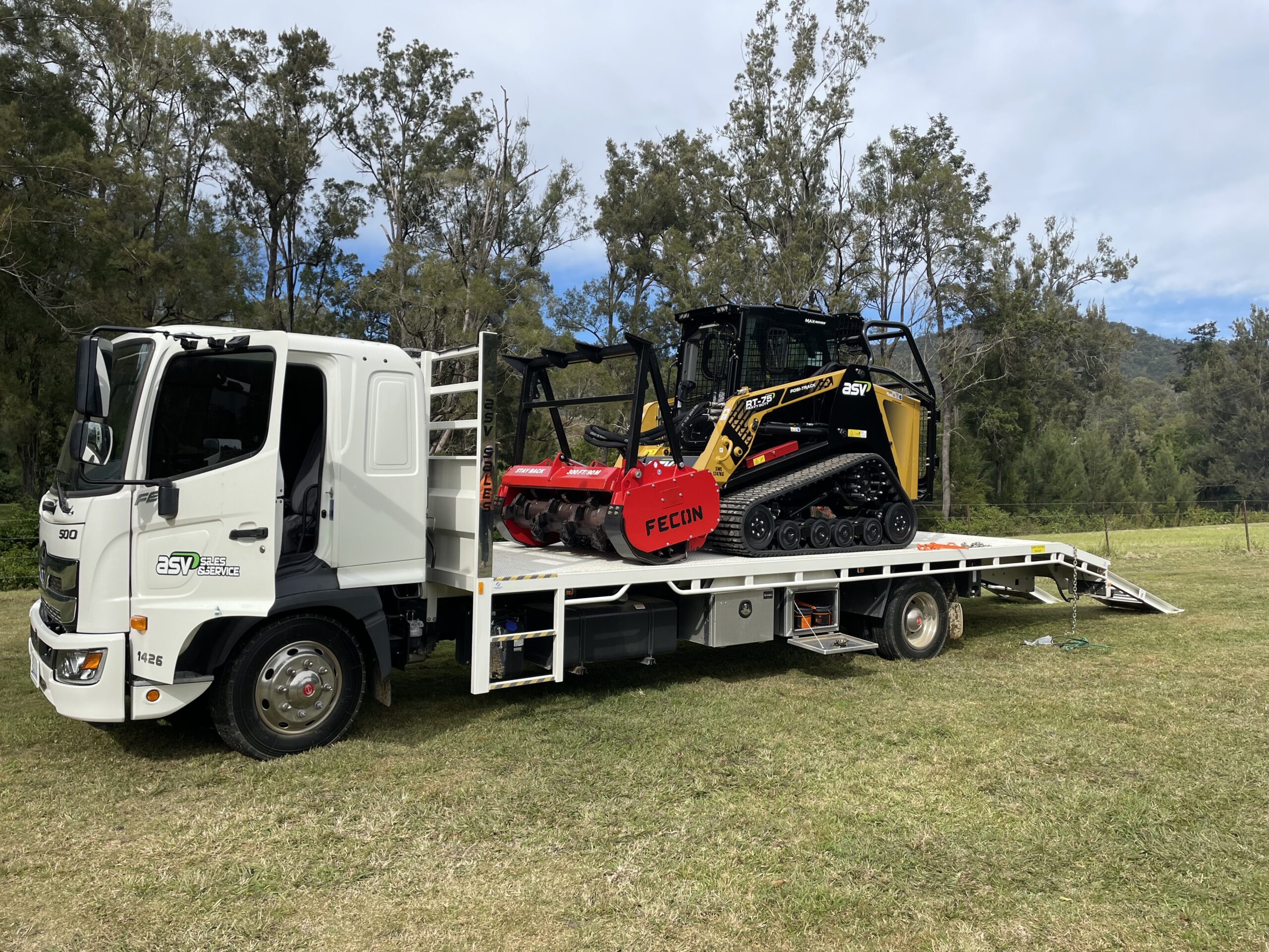 ASV Posi-Track Fecon Mulcher Newcastle Customer Delivery