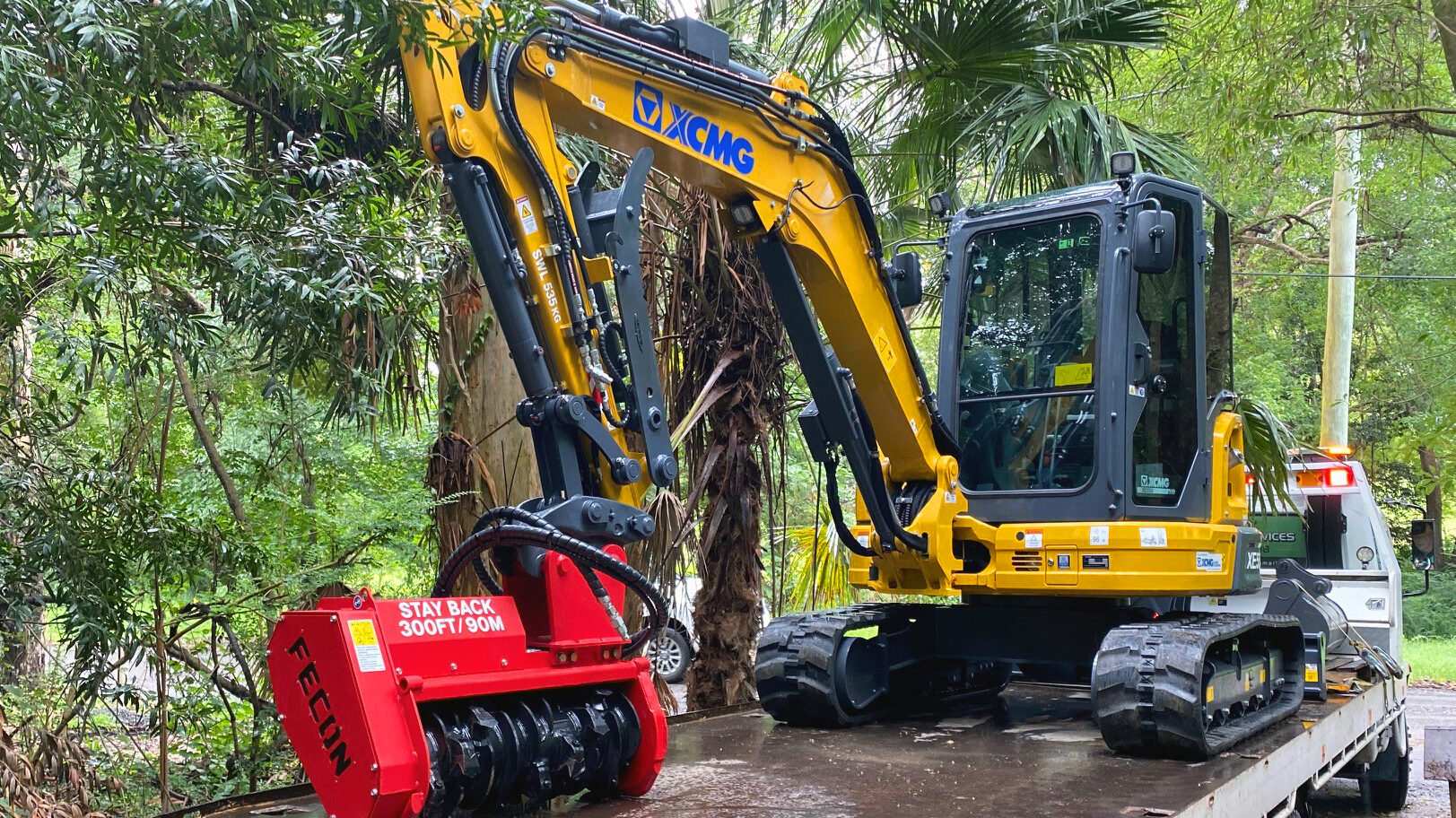 XCMG Mini Excavator Fecon Mulcher Newcastle Customer Delivery