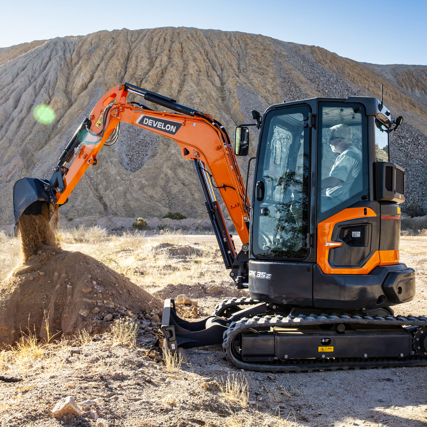 Develon-Doosan-Mini-Excavator-DX35Z-Newcastle-Perth-Brisbane-Sunshine-Coast-Sale-Hire-4