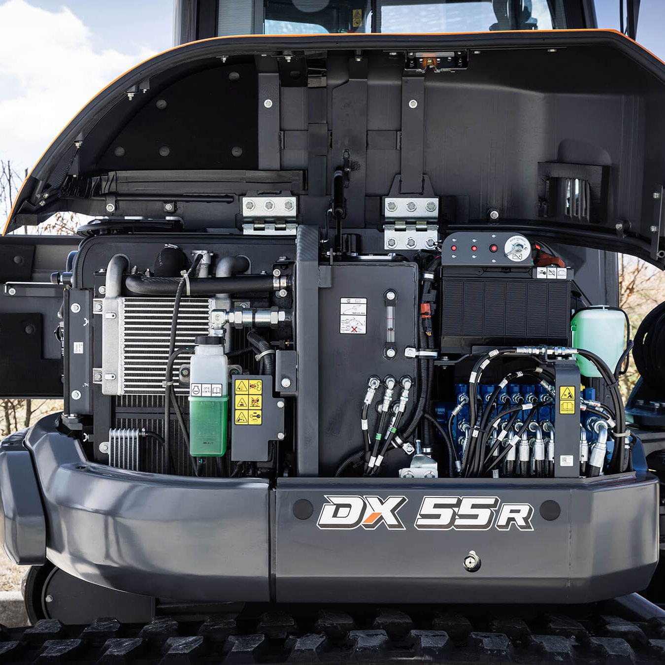 Develon-Doosan-Mini-Excavator-DX55R-Newcastle-Perth-Brisbane-Sunshine-Coast-Sale-Hire-Engine
