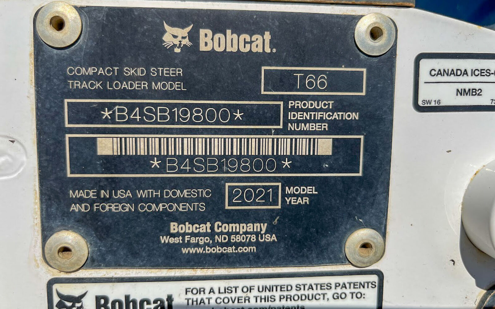 U3058 Bobcat T66 WA(12)