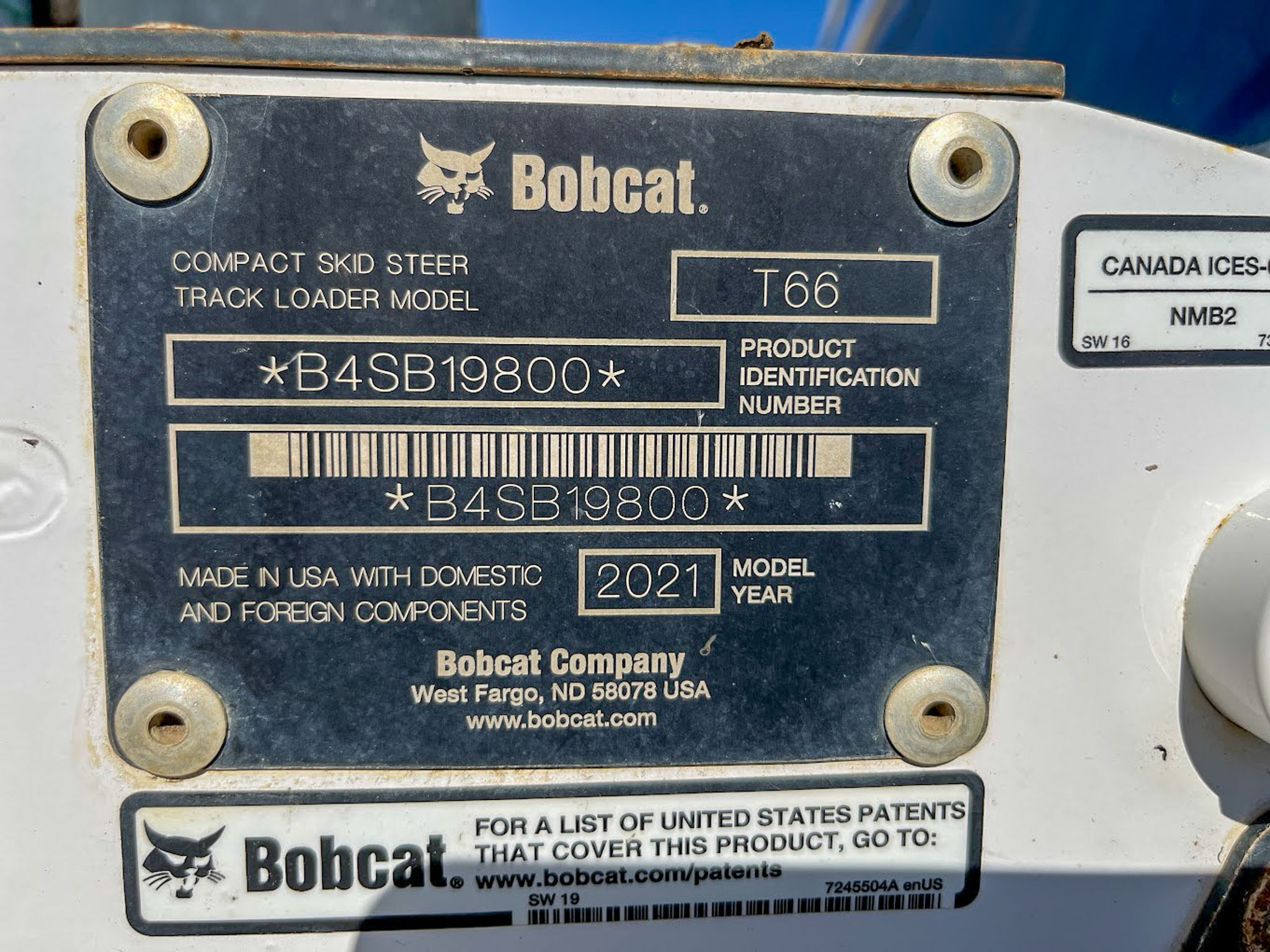 2021 Bobcat T66 Compact Track Loader image 8